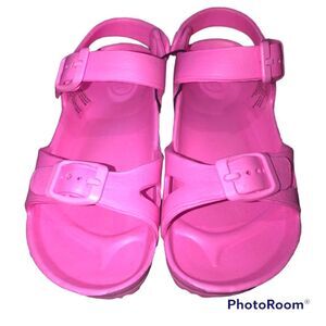 Swiggles Sz M (7/8) Toddler Girls Pink Buckle Sandals NEW NWT